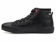 Ocieplane trampki damskie z elastycznym materiałem przy kostce - CROSS JEANS II2R4021, czarne