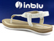 Sandały, japonki damskie wsuwane - Inblu BA-43, białe