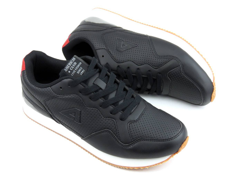 Buty męskie sportowe - American Club FH21/22, czarne