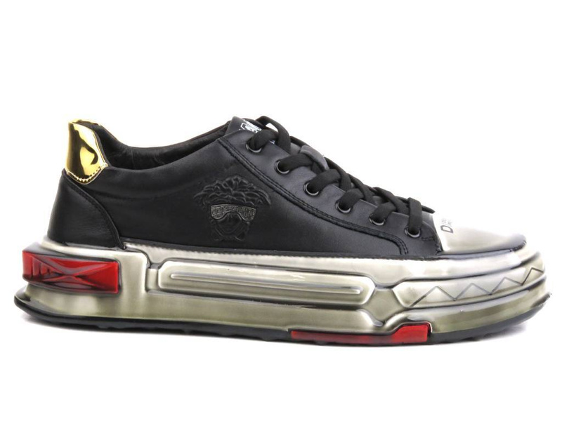 Nowoczesne sneakersy męskie - JOHN DOUBARE 9699, czarne