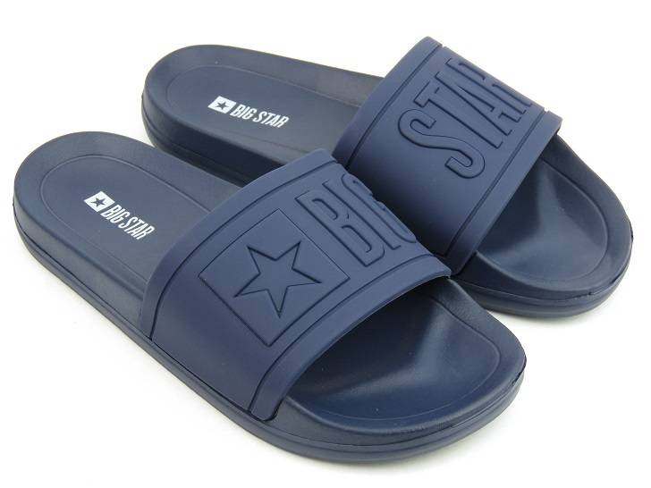 Gumowe klapki damskie - Big Star DD274A269, granatowe