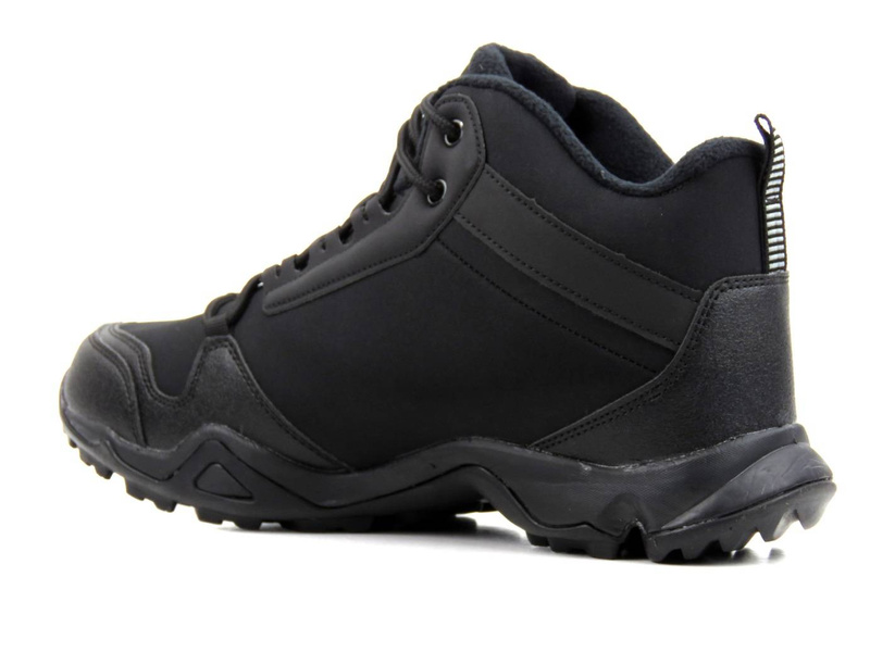 Wysokie trekkingi męskie z tkaniny SoftShell - AMERICAN CLUB WT63/21(22), czarne