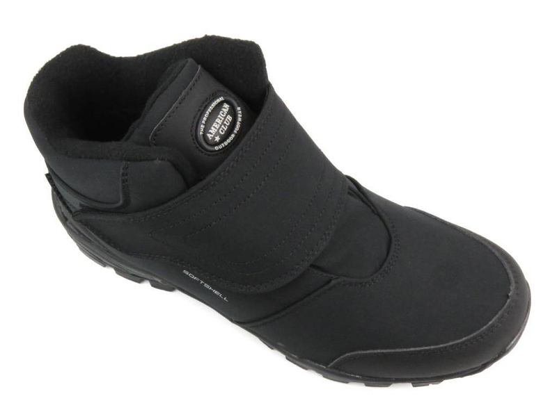 Ocieplane trekkingi męskie - AMERICAN CLUB Softshell SN 41/23, czarne