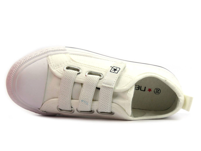 Trampki, buty sportowe dziecięce NEWS 21DZ35-3584, białe
