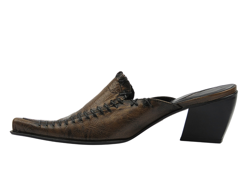 CZÓŁENKA DAMSKIE BUT-S E044B BRĄZOWE ZE SKÓRY NATURALNEJ VINTAGE