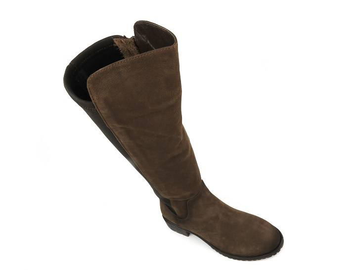 Wysokie kozaki damskie skórzane - Piazza 970009-2, brązowe