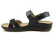 Sandały damskie czarne HELIOS Komfort 205 