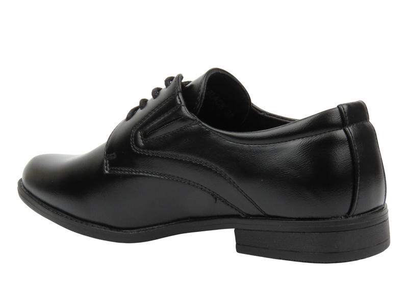 Eleganckie półbuty dziecięce, buty komunijne - Unisoft 24ML26-6777, czarne