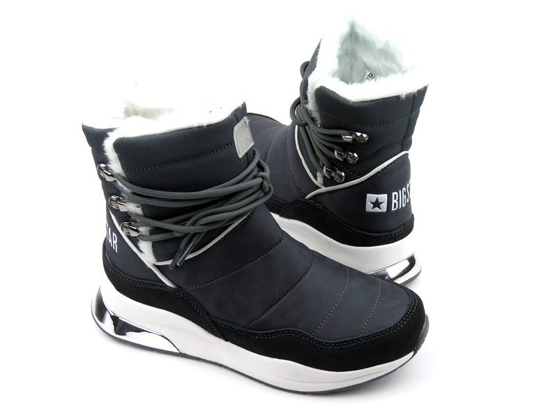 Ciepłe śniegowce, buty zimowe - BIG STAR II274281, szare