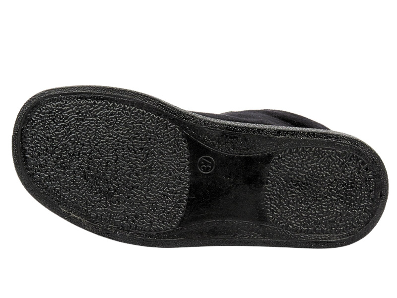 Wysokie, ciepłe kapcie zimowe - BEFADO Dr Orto 996D013, czarne