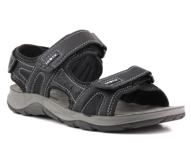 Wygodne, klasyczne sandały męskie - INBLU TO-06, czarne