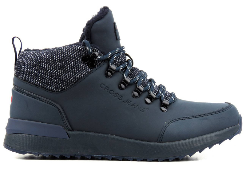 Trzewiki, buty męskie zimowe CROSS JEANS EE1R4115C, granatowe
