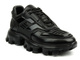 Sneakersy męskie na grubej podeszwie - JOHN DOUBARE QA758T-45L-A1256, czarne 