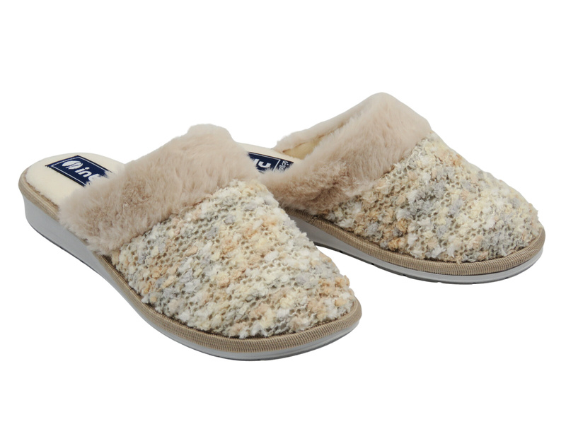 Kapcie Damskie Domowe Inblu LB-109 Beżowe - Wsuwane
