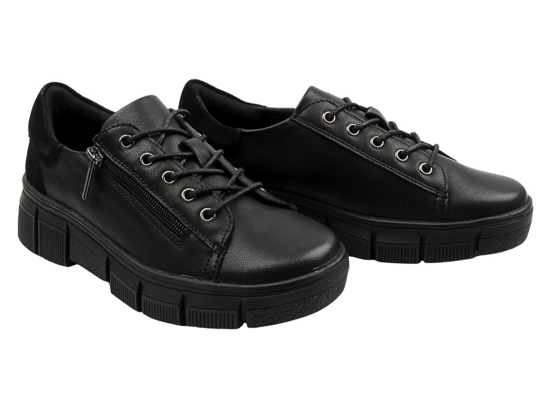 Półbuty damskie czarne Cambell 25-19305