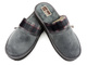 Welurowe kapcie męskie MANITU 220007-09, szare
