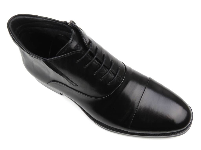 Eleganckie botki męskie na suwak - JOHN DOUBARE H35B-52-183, czarne