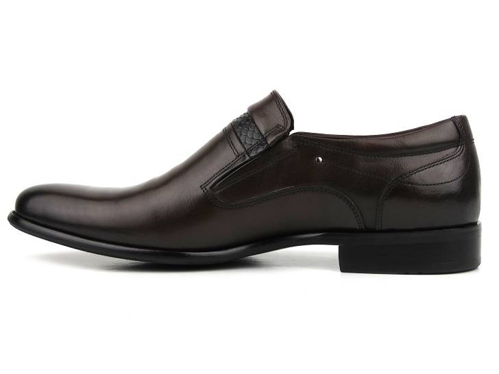Eleganckie loafersy, półbuty męskie - JOHN DOUBARE Y705-1-433, brązowe