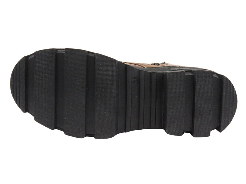 Trapery damskie wysokie - VACARRO 493, beżowe