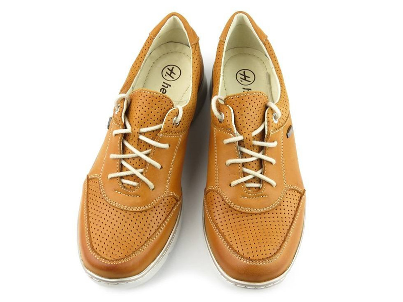 Półbuty damskie w sportowym fasonie - HELIOS Komfort 386, brązowe