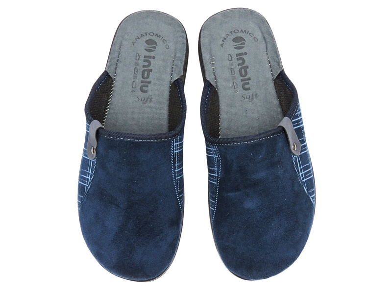 Wygodne kapcie męskie INBLU DG-17, granatowe