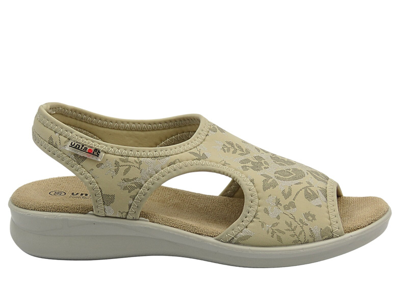 Sandały damskie beżowe Unisoft 24SD02-7196