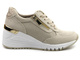 Sneakersy damskie na koturnie - Marco Tozzi 2-23788-26, beżowe