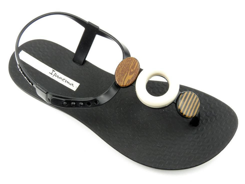 Sandały damskie, japonki gumowe - IPANEMA 26466, czarne
