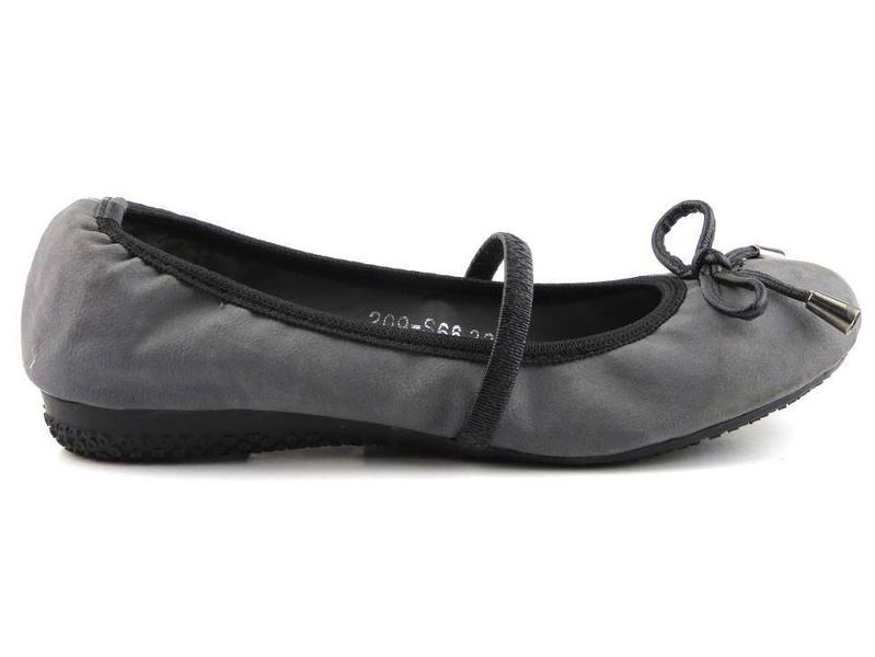 Baleriny dziecięce MSTVOGUE 209-S66, szare
