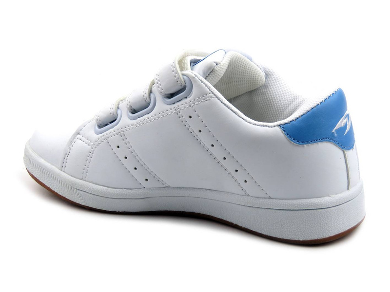 Buty sportowe dziecięce FANCO ES07-HH1304, biało-niebieskie z koroną
