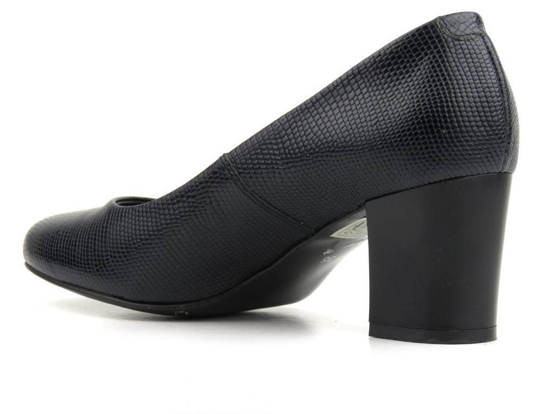 Czółenka damskie na słupku - KABAŁA 72-01-112, czarny