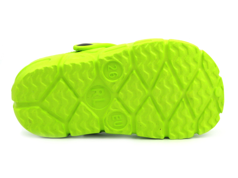 Klapki dziecięce, clogsy jasnozielone Realpaks D-301