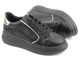 Czarne sneakersy damskie na platformie - INBLU IN001294