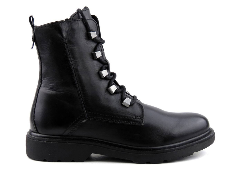 Skórzane botki damskie Marco Tozzi 25276, czarne