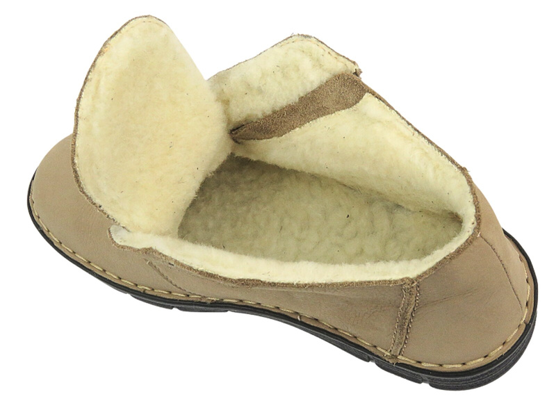 Wygodne botki damskie z miękkiej skóry - Nika Komfort 1388, beżowe