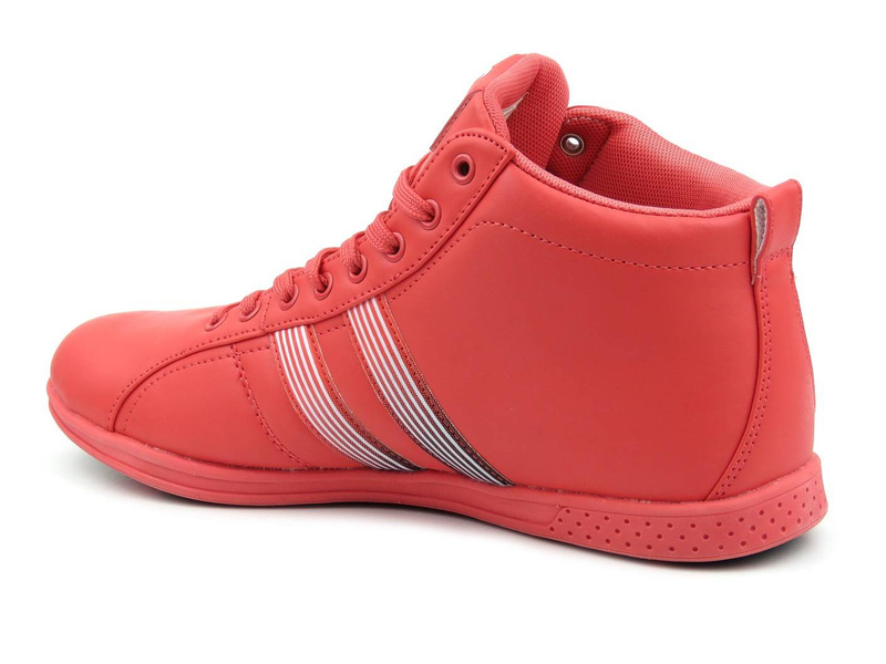 Buty sportowe damskie za kostkę - AMERICAN CLUB WW-54247, czerwone