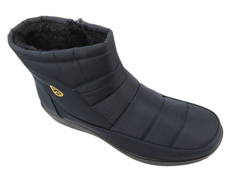 Ciepłe śniegowce damskie - Unisoft 24SN02-7997, granatowe