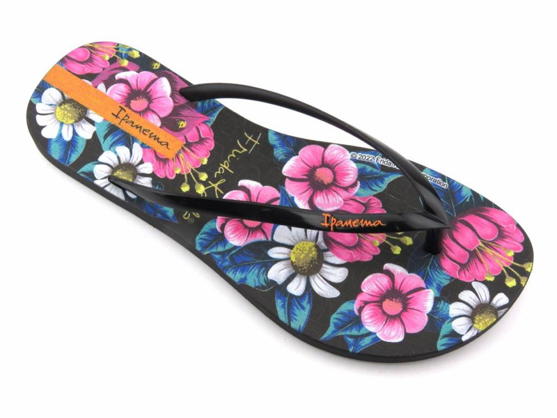 Japonki damskie plażowe, basenowe - Ipanema 27014, czarne