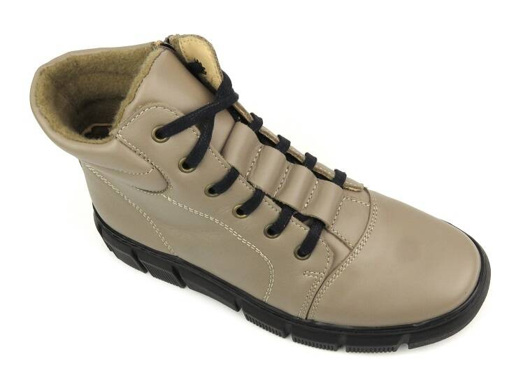 Ocieplane botki damskie sportowe - HELIOS Komfort 562S, cappuccino