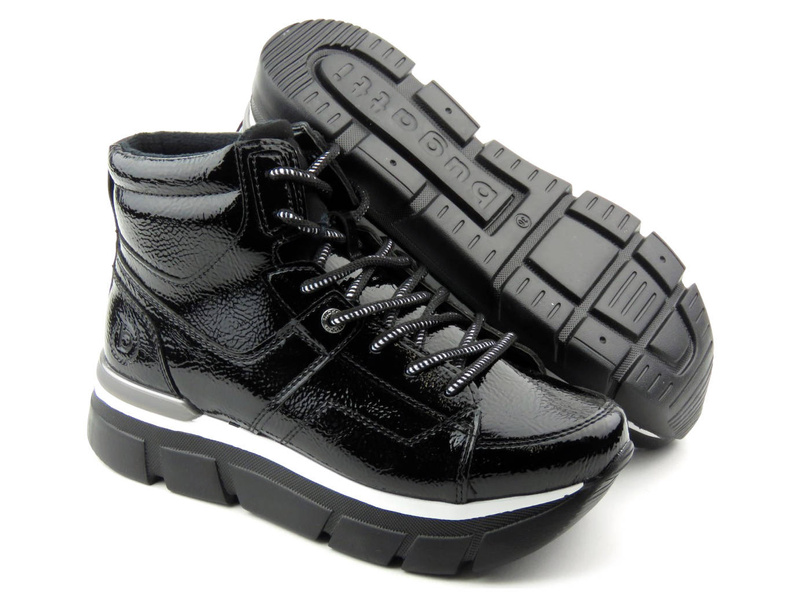 Ciepłe botki sportowe, śniegowce damskie - BUGATTI 431-A4432-5700, czarne