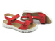 Skórzane sandały damskie polskiej marki - HELIOS Komfort 249S, czerwone