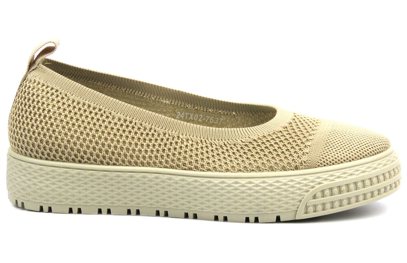 Półbuty, espadryle damskie - News 24TX02-7637, beżowe