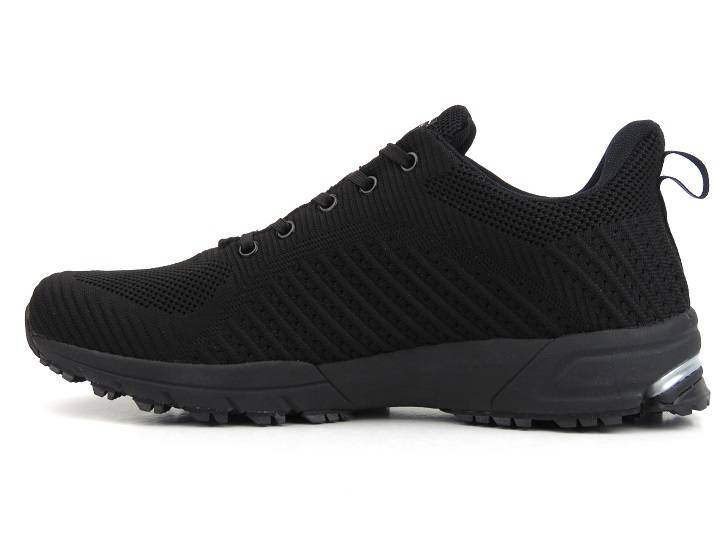 Buty męskie sportowe z siateczkowej tkaniny - DK Running VB16885, czarne
