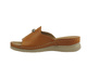 Skórzane klapki damskie Helios Komfort 141, jasnobrązowe
