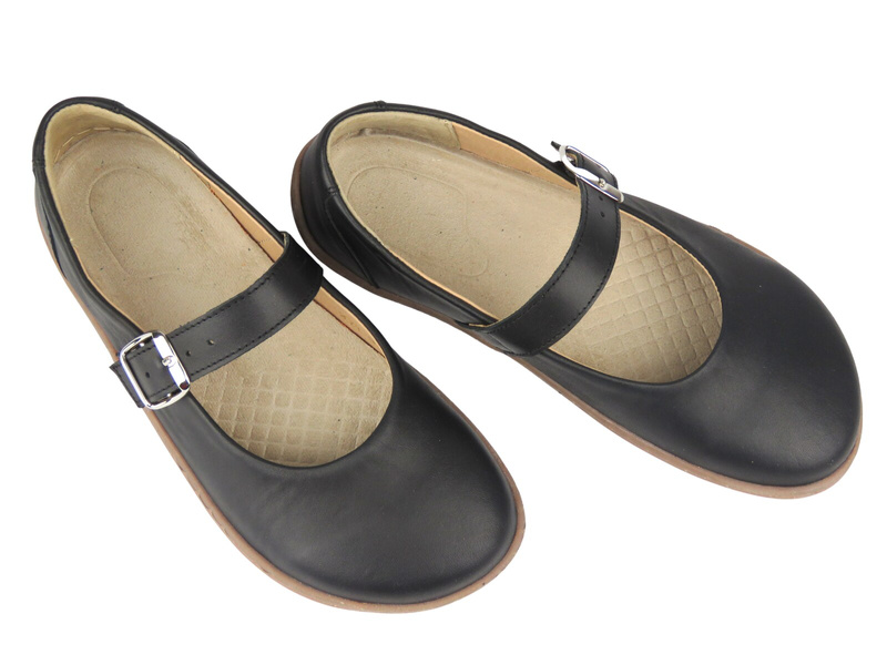 Lekkie półbuty damskie barefoot Helios Komfort 471, czarne
