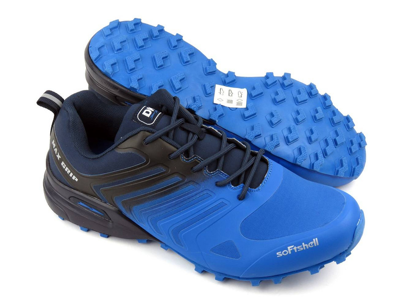 Buty trekkingowe - sportowe męskie (turfy) z Softshell - DK VB16571, granatowo-niebieskie