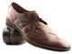 Skórzane półbuty, brogsy męskie MOSKAŁA A118, brązowe