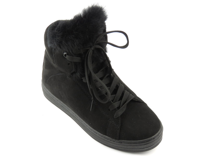 Botki damskie z ociepleniem N.E.W.S. 0074, czarne