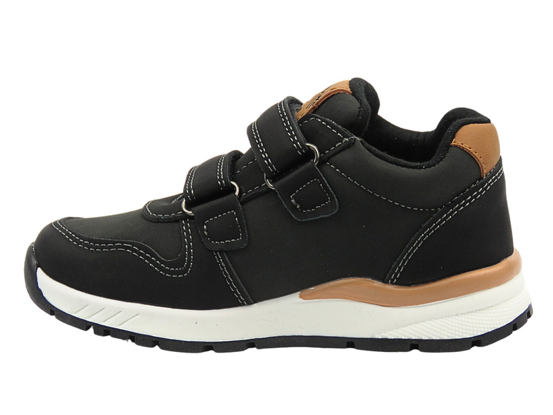 Buty dziecięce sportowe na rzepy czarne American Club XD 131