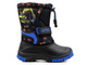Śniegowce dziecięce AMERICAN CLUB CL09/21, czarno-niebieskie z koparką